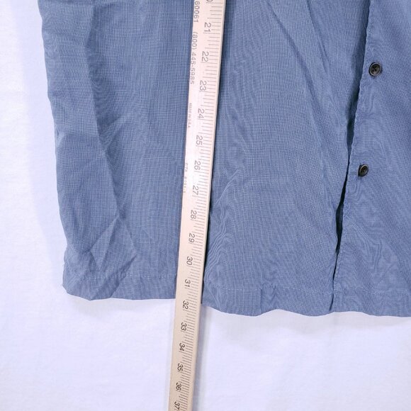 Quiksilver Waterman Collection XXL Blue Micro Check Mens Short Sleeve Shirt - Picture 6 of 16
